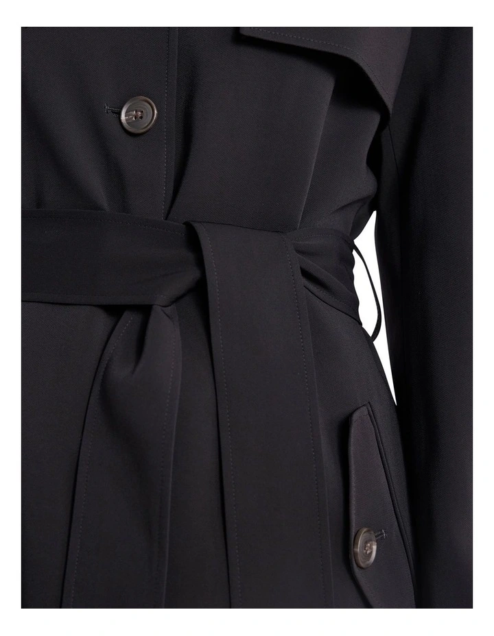 Renya Trench Coat in Black image 3