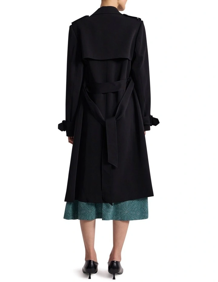 Renya Trench Coat in Black image 5