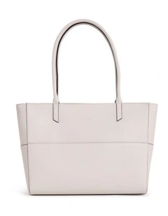 Hansel Leather Tote Bag in Stone