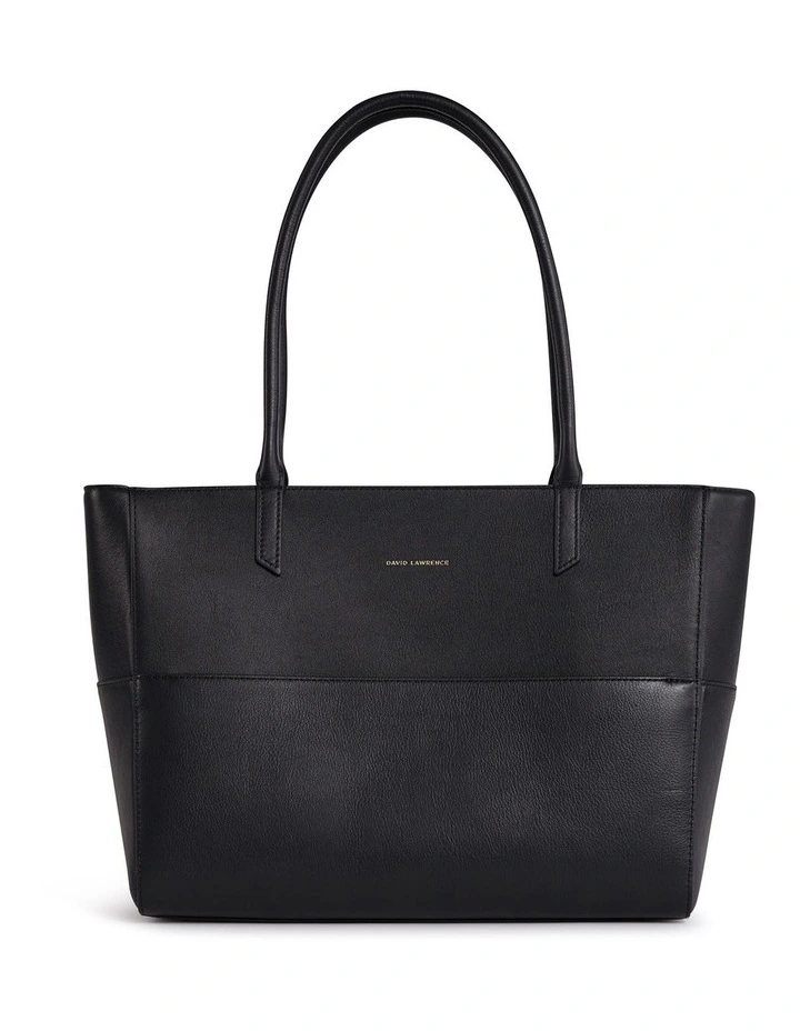 Hansel Leather Tote Bag in Black image 1