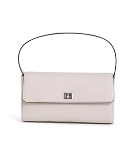Concetta Leather Shoulder Bag in Stone