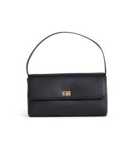 Concetta Leather Shoulder Bag in Black