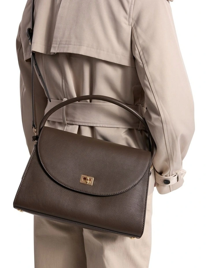 Alan Leather Bag in Chocolate image 2