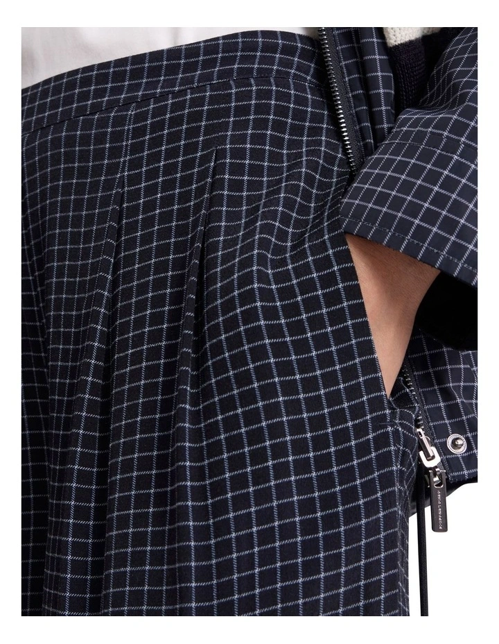 Tanah Wide Leg Pant in Navy Check image 3