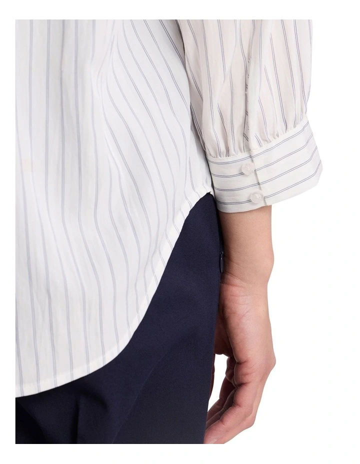 Enzo Blouse in Navy Stripe image 3