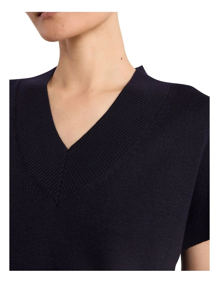 Laverne Merino Knit Vest in Navy image 3