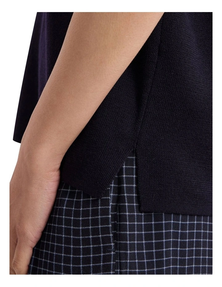 Laverne Merino Knit Vest in Navy image 4