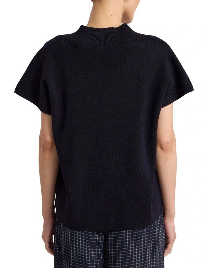 Laverne Merino Knit Vest in Navy image 5