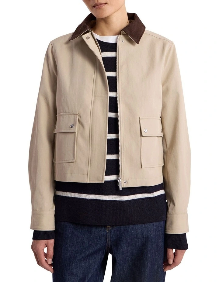 Rowena Cotton Jacket in Camel image 1