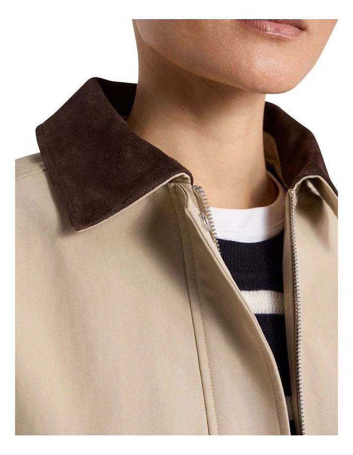 Rowena Cotton Jacket in Camel image 3