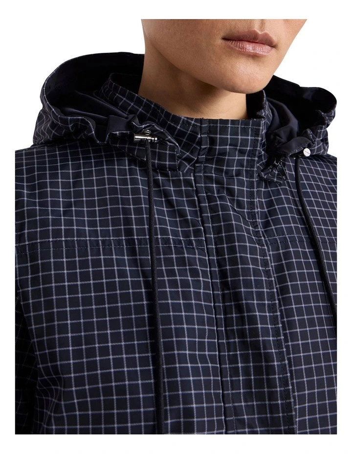 Camryn Reversible Anorak Jacket in Navy Check image 4