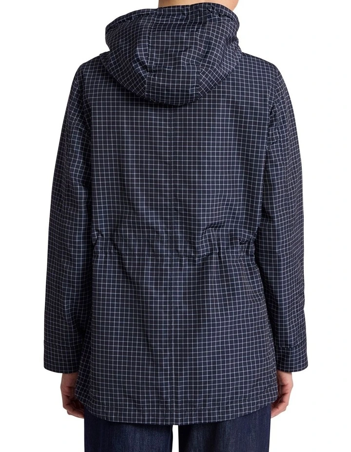 Camryn Reversible Anorak Jacket in Navy Check image 6
