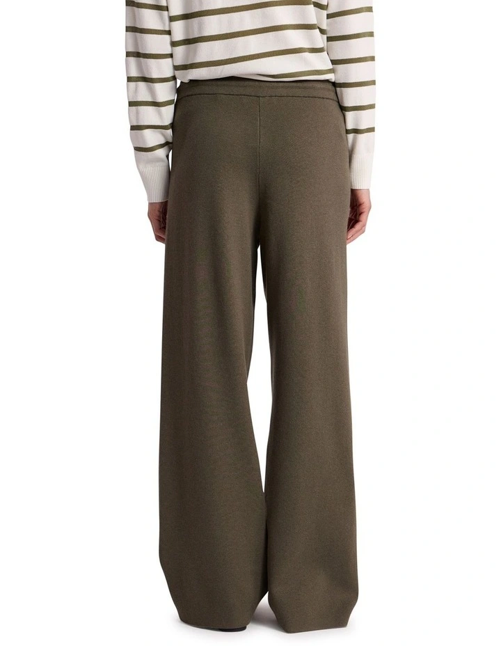 Velma Crop Knit Pant in Olio Green image 4