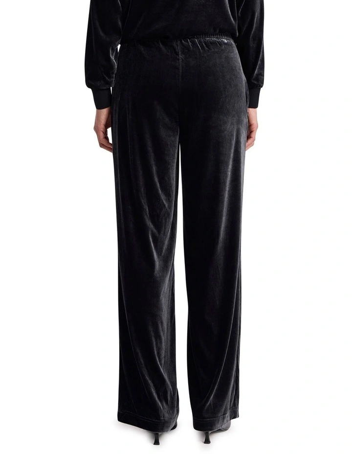 Ferrara Velour Track Pant in Charcoal image 4