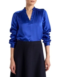 Cristobal Silk Blouse in Royale Blue