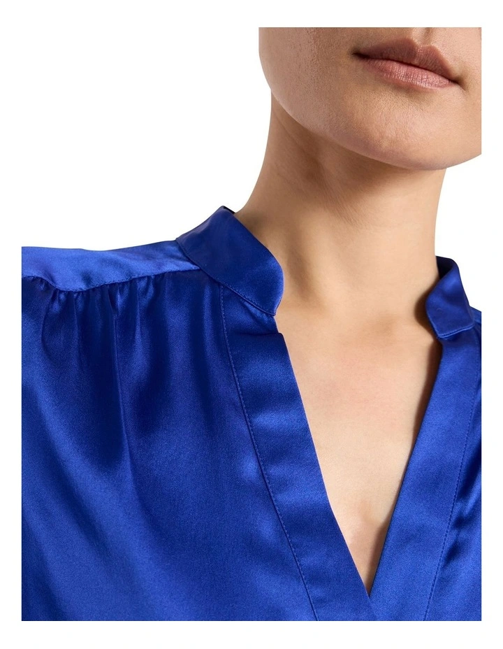 Cristobal Silk Blouse in Royale Blue image 3