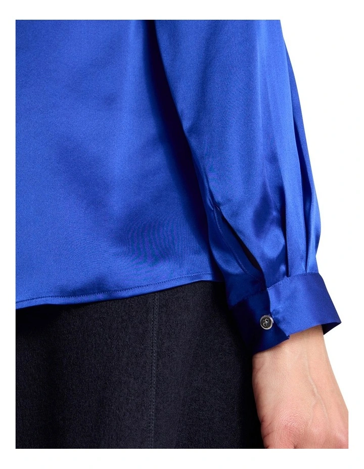 Cristobal Silk Blouse in Royale Blue image 5