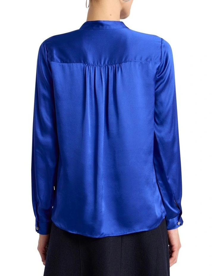 Cristobal Silk Blouse in Royale Blue image 6