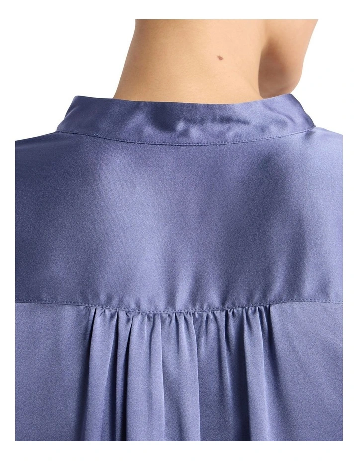 Cristobal Silk Blouse in Cadet Blue image 5