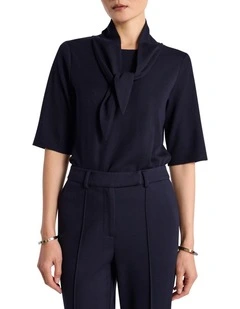 Amber Babywool Top in Navy