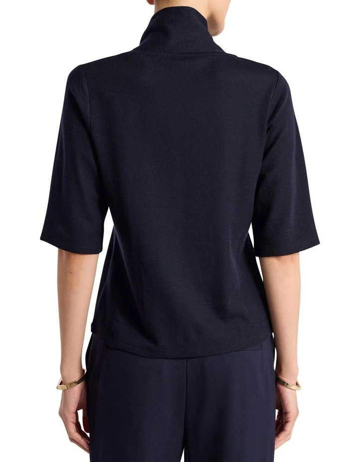 Amber Babywool Top in Navy image 5