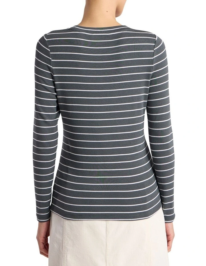 Aubrey Jersey Tee in Multi image 4