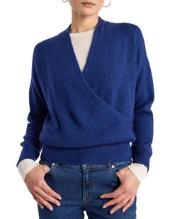 Lark Wrap Knit in Pacific Blue