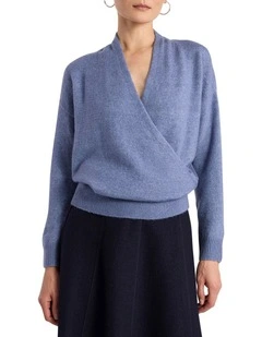 Lark Wrap Knit in Cadet Blue