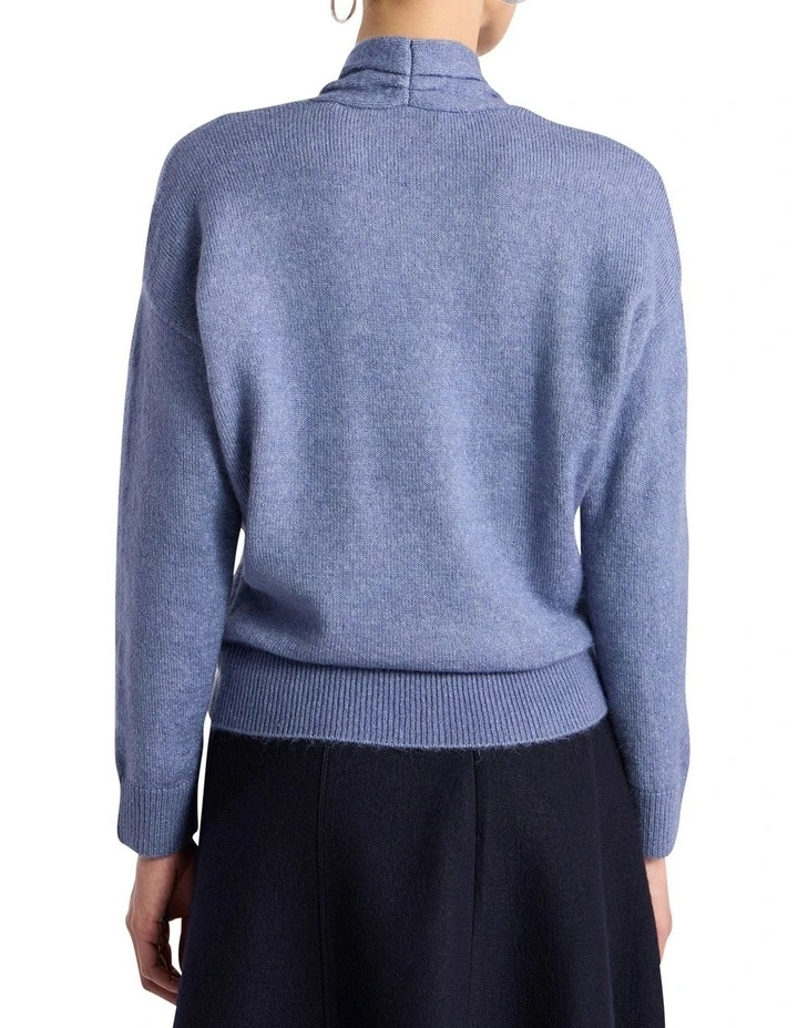Lark Wrap Knit in Cadet Blue image 5