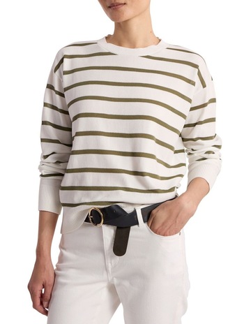 Ivory/Olio Stripe colour