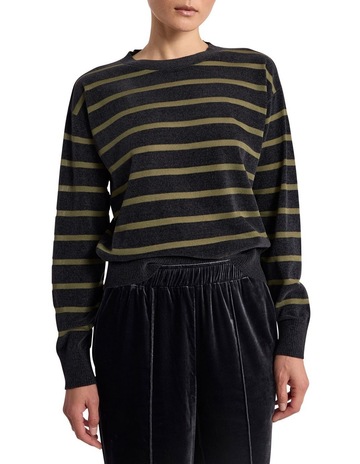 Charcoal/Olio Stripe colour