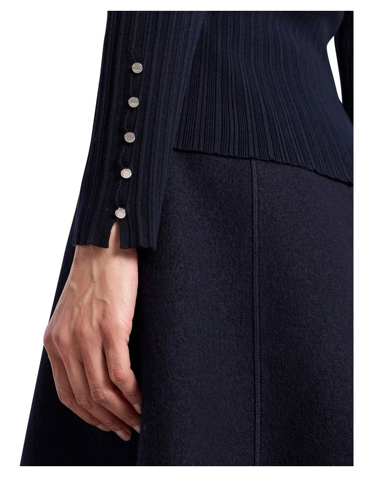 Mikka Rib Knit in Navy image 4