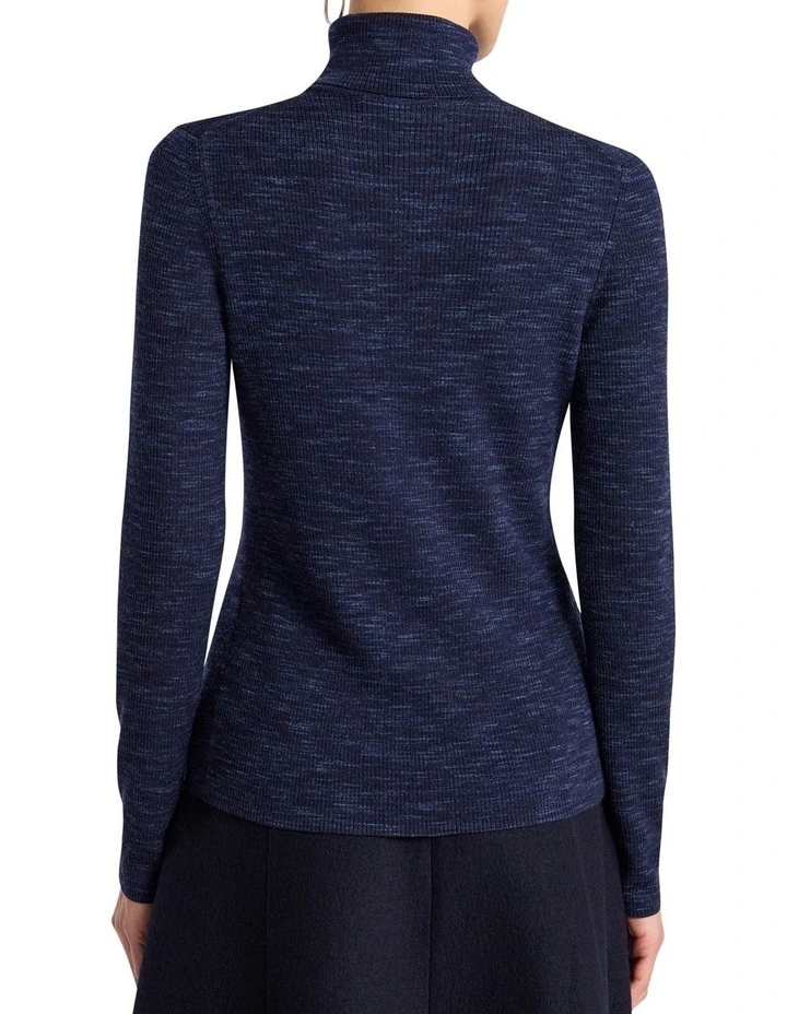 Bridget Merino Knit Top in Navy Melange image 5