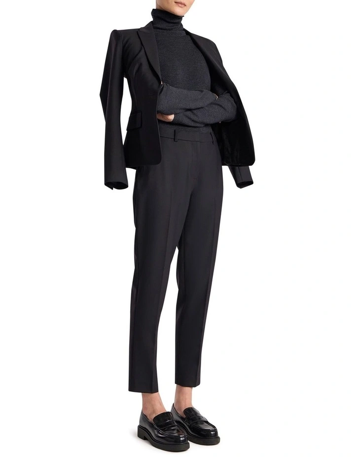 Bridget Merino Knit Top in Charcoal Melange image 2