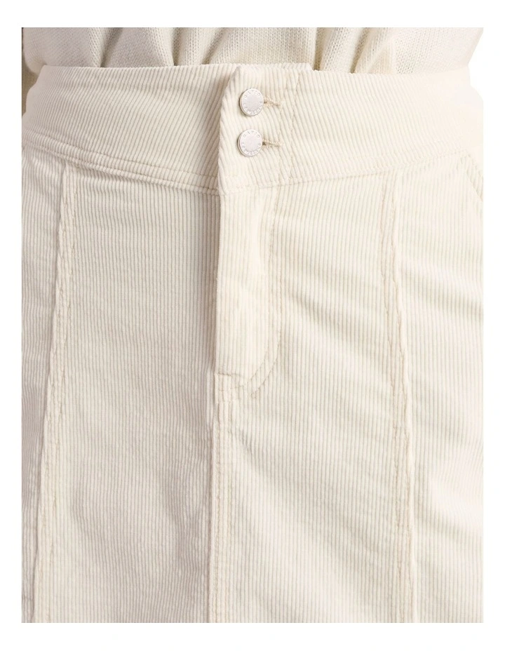 Iiona Corduroy Skirt in Ivory image 3