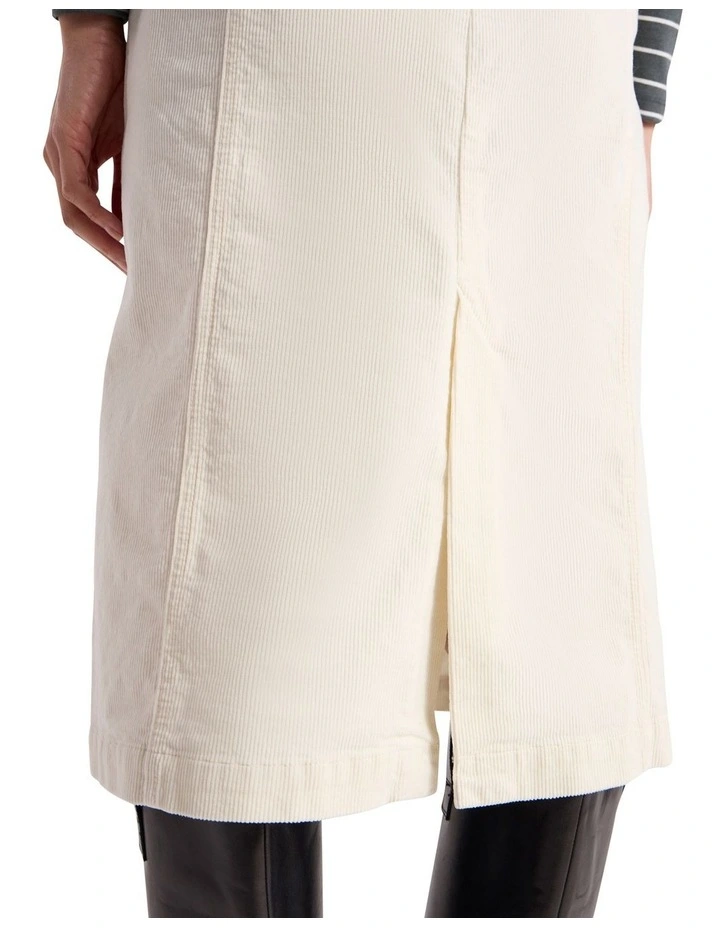 Iiona Corduroy Skirt in Ivory image 4