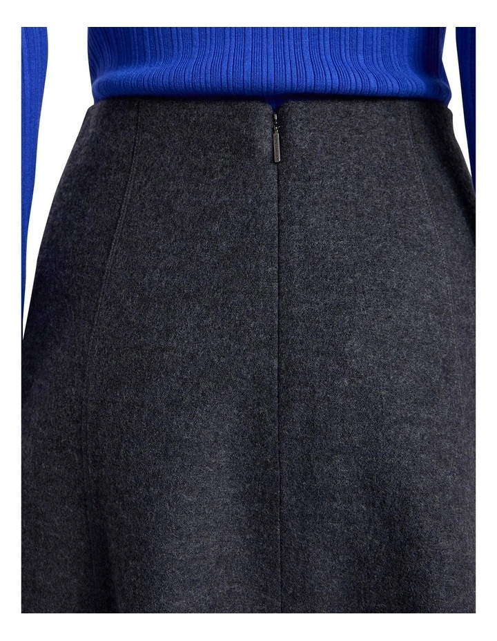 Elvira Felted Wool Skirt in Charcoal image 4