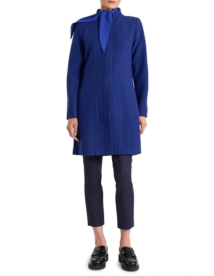 Madison Felted Wool Coat in Pacific Blue image 2