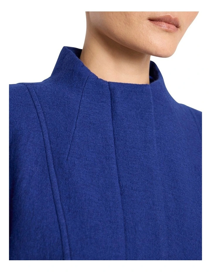 Madison Felted Wool Coat in Pacific Blue image 3