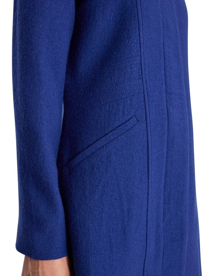 Madison Felted Wool Coat in Pacific Blue image 4