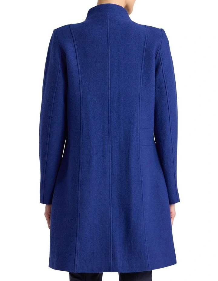 Madison Felted Wool Coat in Pacific Blue image 5