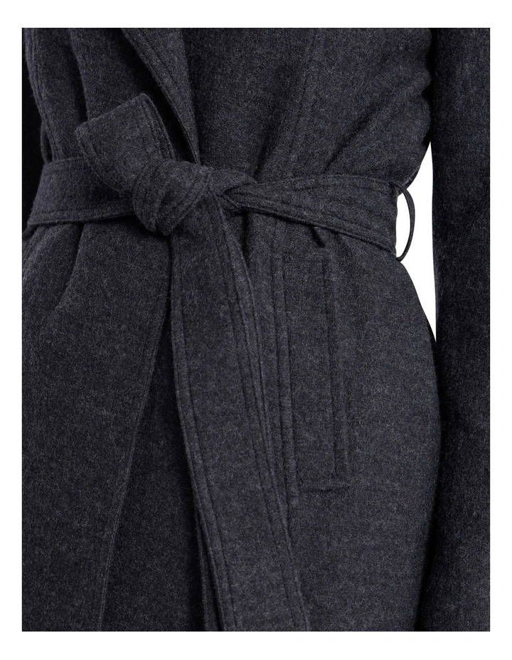 Luisa Felted Wool Coat in Charcoal image 4