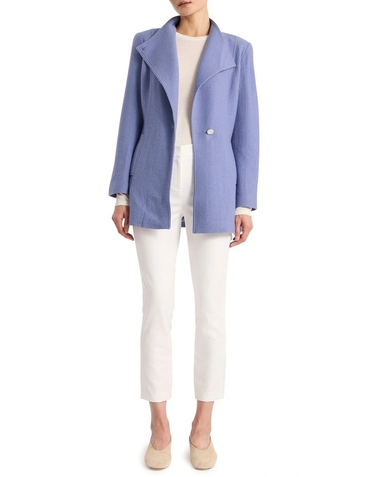 Luisa Felted Wool Coat in Cadet Blue image 2