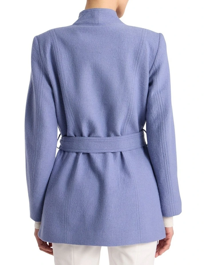 Luisa Felted Wool Coat in Cadet Blue image 5