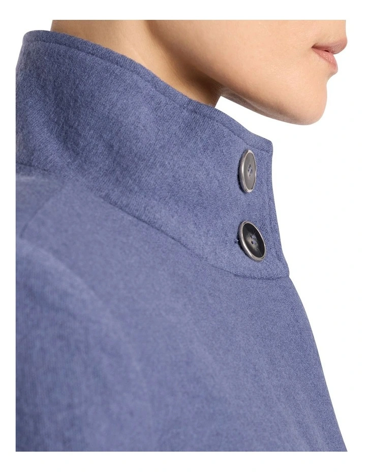 Abrielle Felted Wool Coat in Steel Blue image 3
