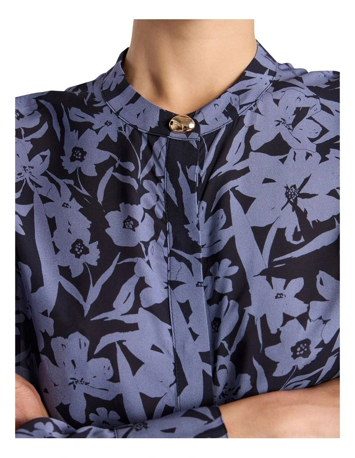 Aster Viscose Blouse in Blue Multi image 3