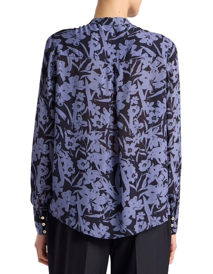 Aster Viscose Blouse in Blue Multi image 5