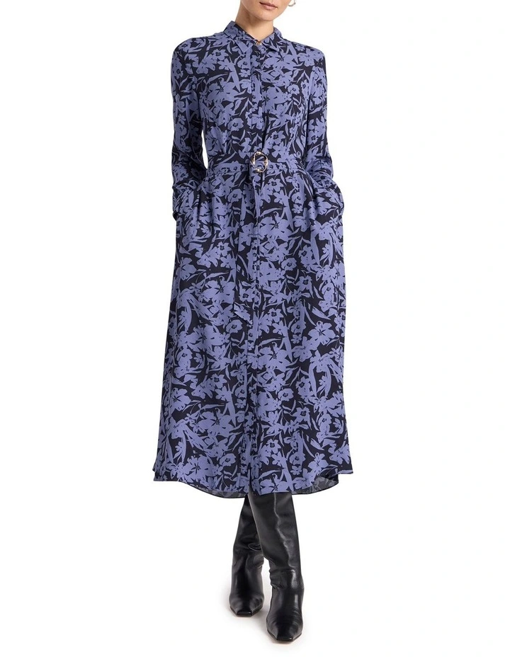 Aster Viscose Dress in Blue Multi image 1