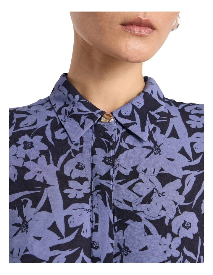 Aster Viscose Dress in Blue Multi image 3