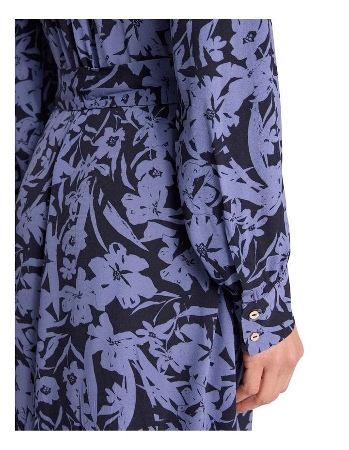 Aster Viscose Dress in Blue Multi image 4